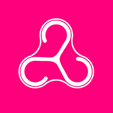 Lapee 13 Bold pink background with a white neon outline of a clothing silhouette icon, clean curves and glowing effect for high-contrast branding.